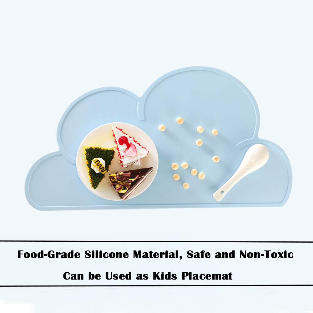 Love Dream Silicone Pet Feeding Food Mat Dog Cat Placemat Mat with Raised Edge, Anti-Slip Waterproof Pet Bowl Mats Pet Food Tray