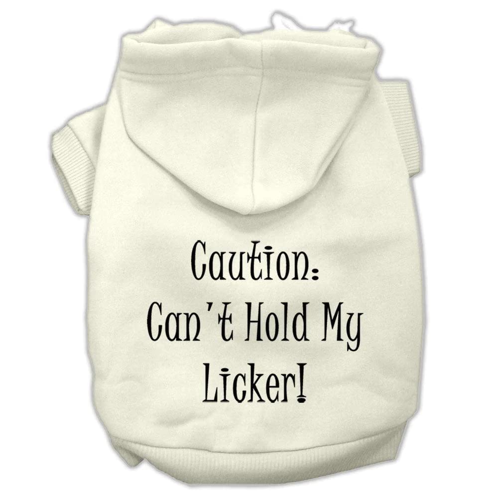 Mirage Pet Products Can't Hold My Licker Screen Print Pet Hoodies, Small, Baby Blue