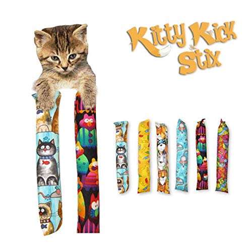 Kitty Kick Stix 11' Original Catnip Kicker Toy (Set Of 2), Handmade In Usa By Cat Lovers, Interactive Natural Cat & Kitten Toy, Packed With 100% Potent Catnip For All Breeds