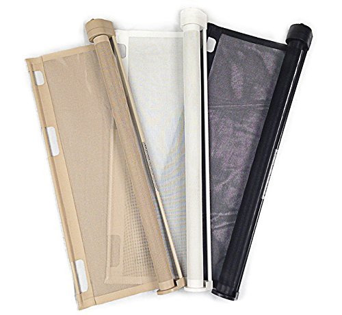 Smart Retract Retract-A-Gate 72" Black - Original Made in USA Retractable Baby, Dog & Cat Gate, Metal Construction, Model 72B