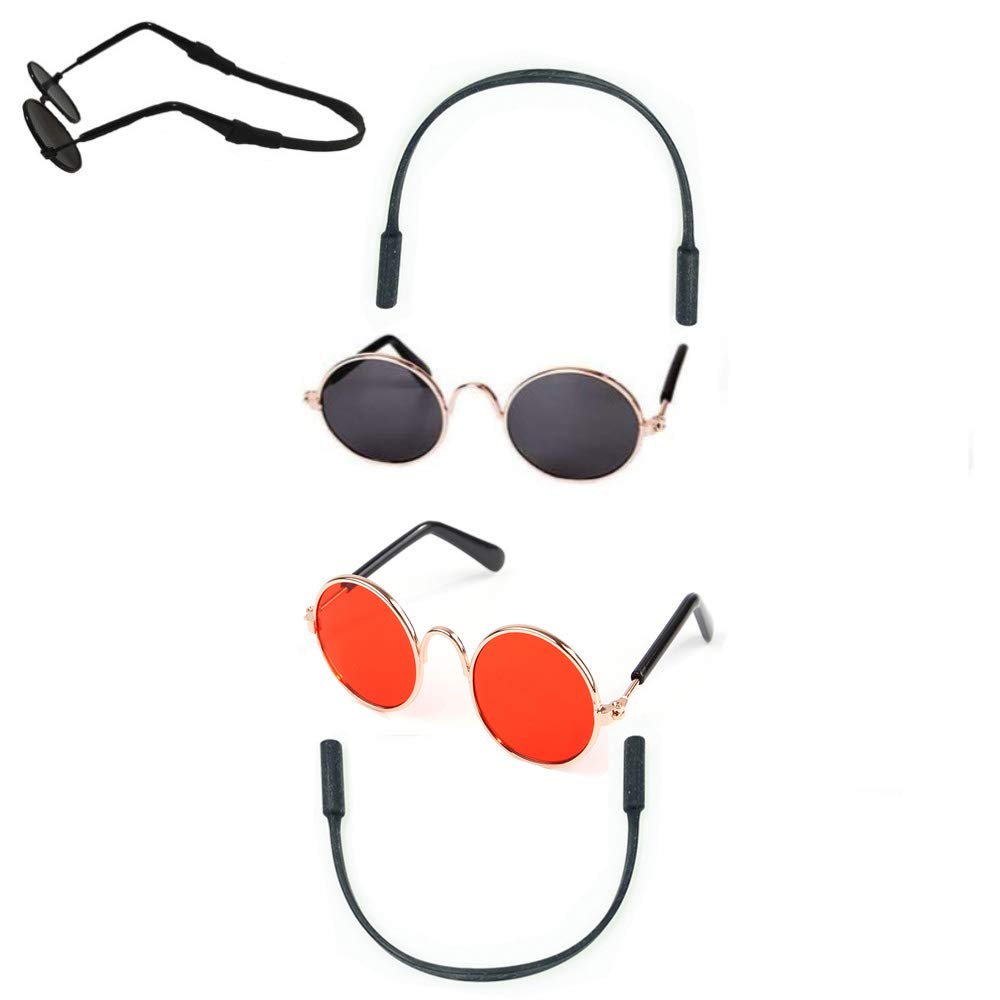 2Pcs Random Color Small Cat Kitten Glasses Pet Glasses Dog Sunglasses Pet Supplies Kittens Pet Sunglasses 3 Cm/1.1 Inch Cosplay Costume Photos Props