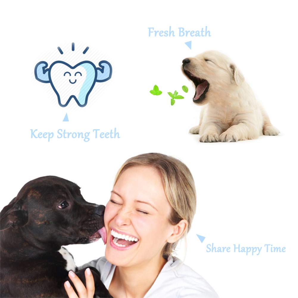 Orgrimmar 3-Sided Pet Toothbrush Dog Toothbrush Removing Bad Breath Tartar Cleaning Mouth Pet Dental Care Cat Cleaning Mouth (Pa