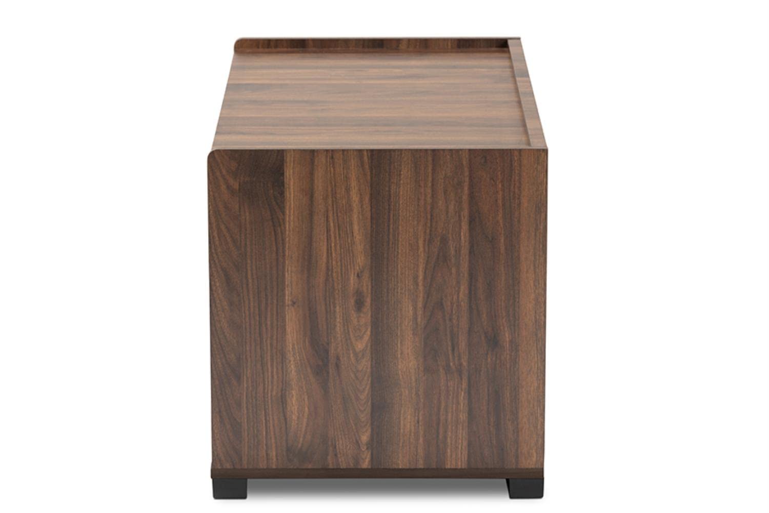 Baxton Studio Claire Modern and Contemporary Walnut Brown Finished Cat Litter Box Cover House
