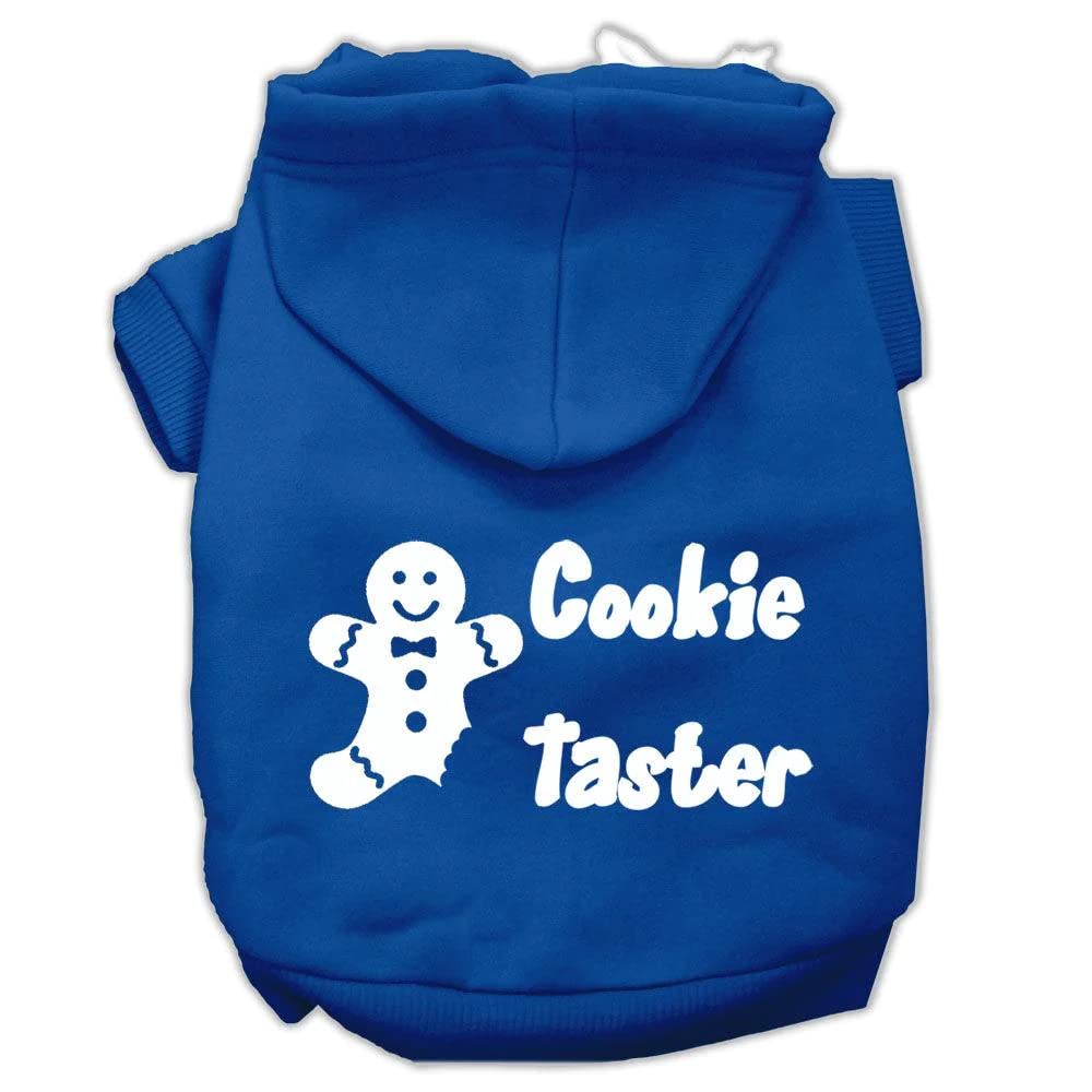 Christmas Pet Dog & Cat Hoodie Screen Printed, Cookie Taster Black LG (10-14 lbs.)