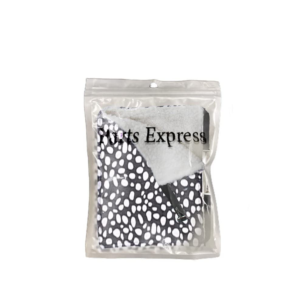 Wzyuan Pet Cage Hammock, Polyester Polka Dot Small Pet Animal Small Dog Puppy Cat Kitty Kitten Ferret Hanging Hammock Bed Sleepy Pad Comforter Black And White