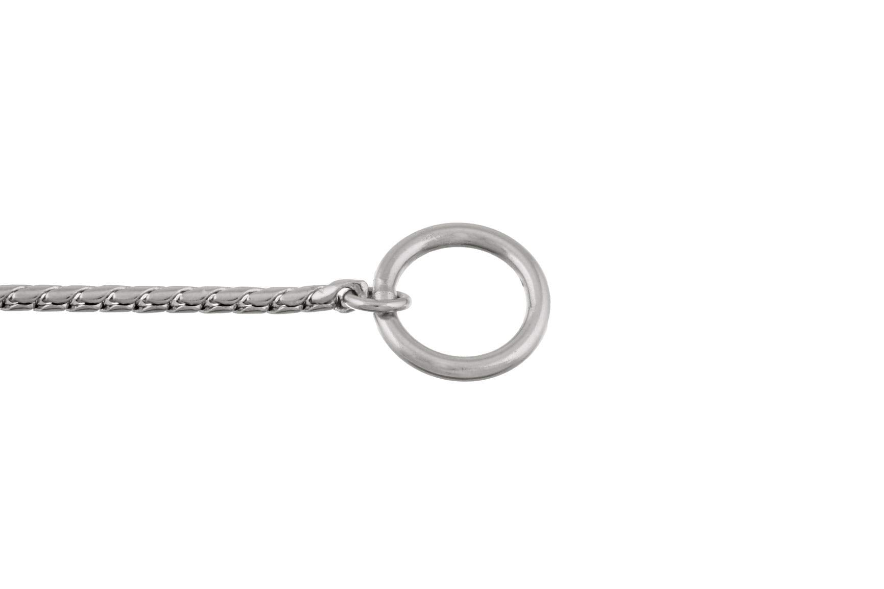 Alvalley Metal Chain Dog Show Collar - Pet Slip Collar For Shows - Fine Brass Snake Chain Collar - Adjustable For Toy, Small, Me