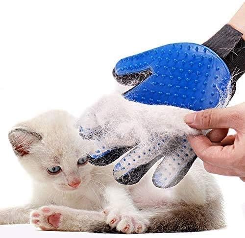 Pet Grooming Gloves For Dogs And Cats, Fur And Hair Remover, Pet Hair Brush, Machine Washable, Medical Grade Soft Silicone Tips,
