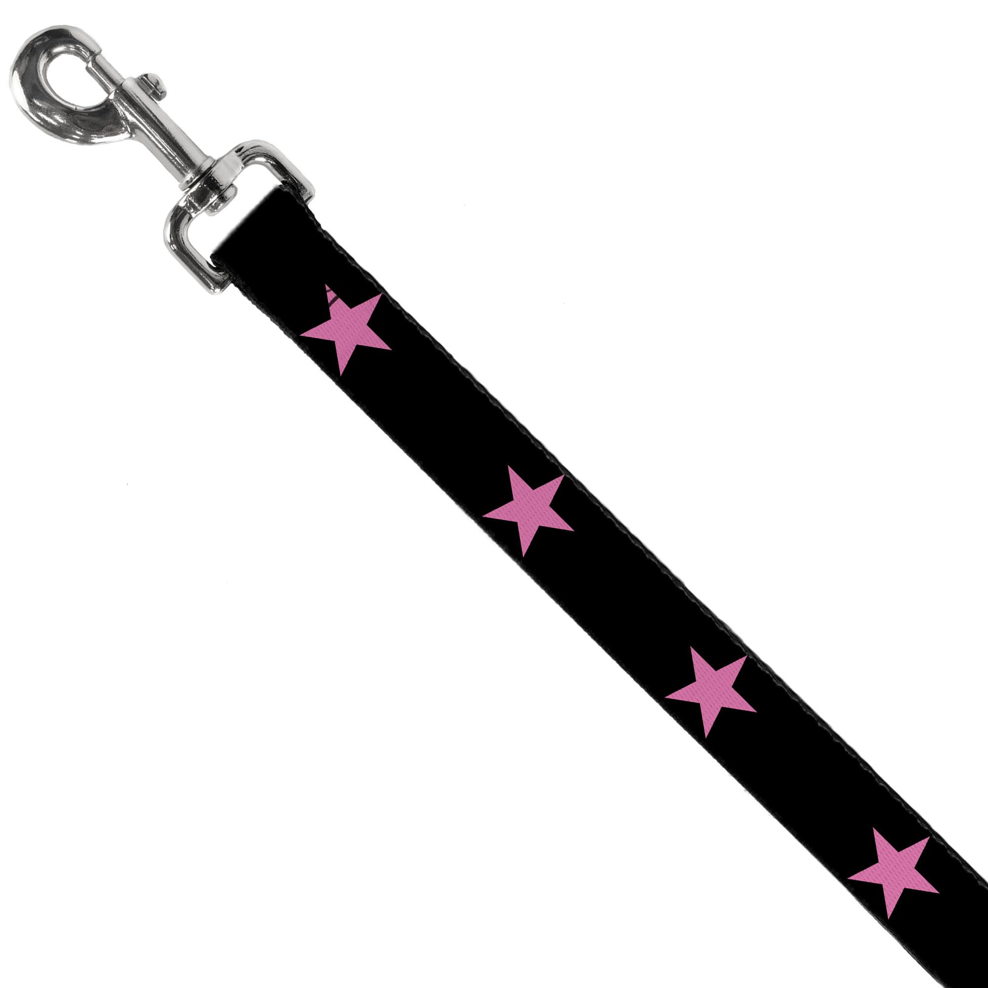 Dog Leash Star Black Pink 6 Feet Long 1.5 Inch Wide