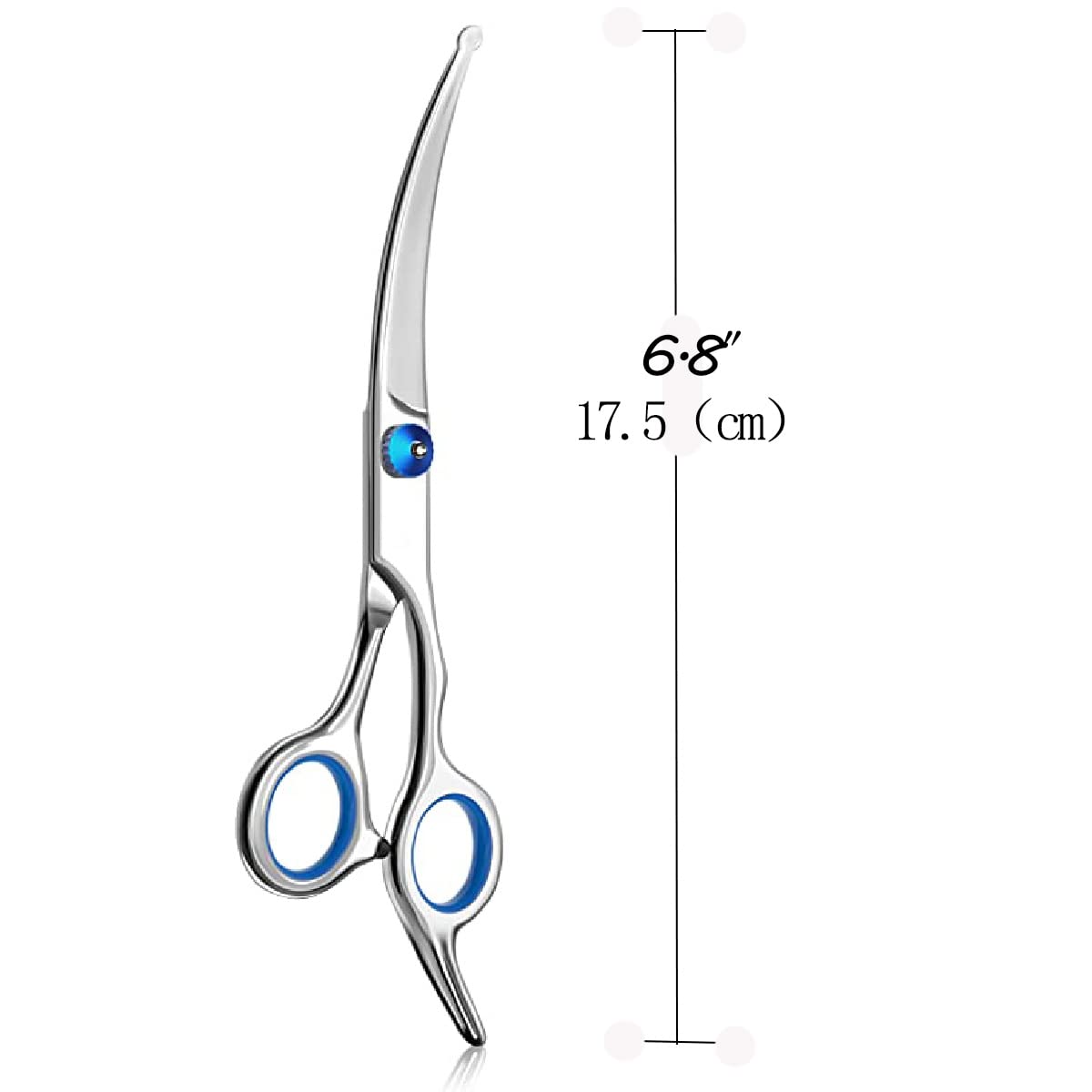 Curved Dog Grooming Scissors,Pet Hair Scissors with Safety Round Tips, Heavy Duty Titanium Stainless Steel, Professional Dogs Ca