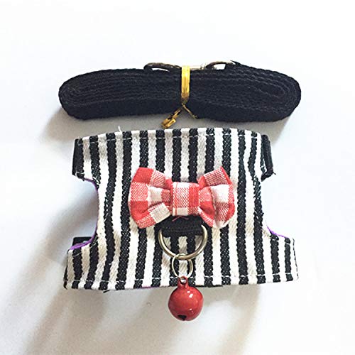 Hypeety Small Animal Harness Vest And Leash Set Soft Mesh Small Pet Harness Hamster Rabbit Chest Back Outdoor Leash Traction Rop