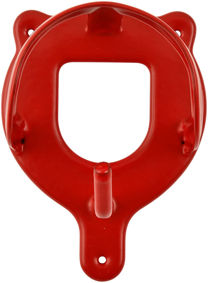 Jeffers Metal Horse Bridle Storage Bracket, Red - Pvc Coated Wall Mounted Hanger For Tack Room, Stable, Barn, Trailer - Equestri