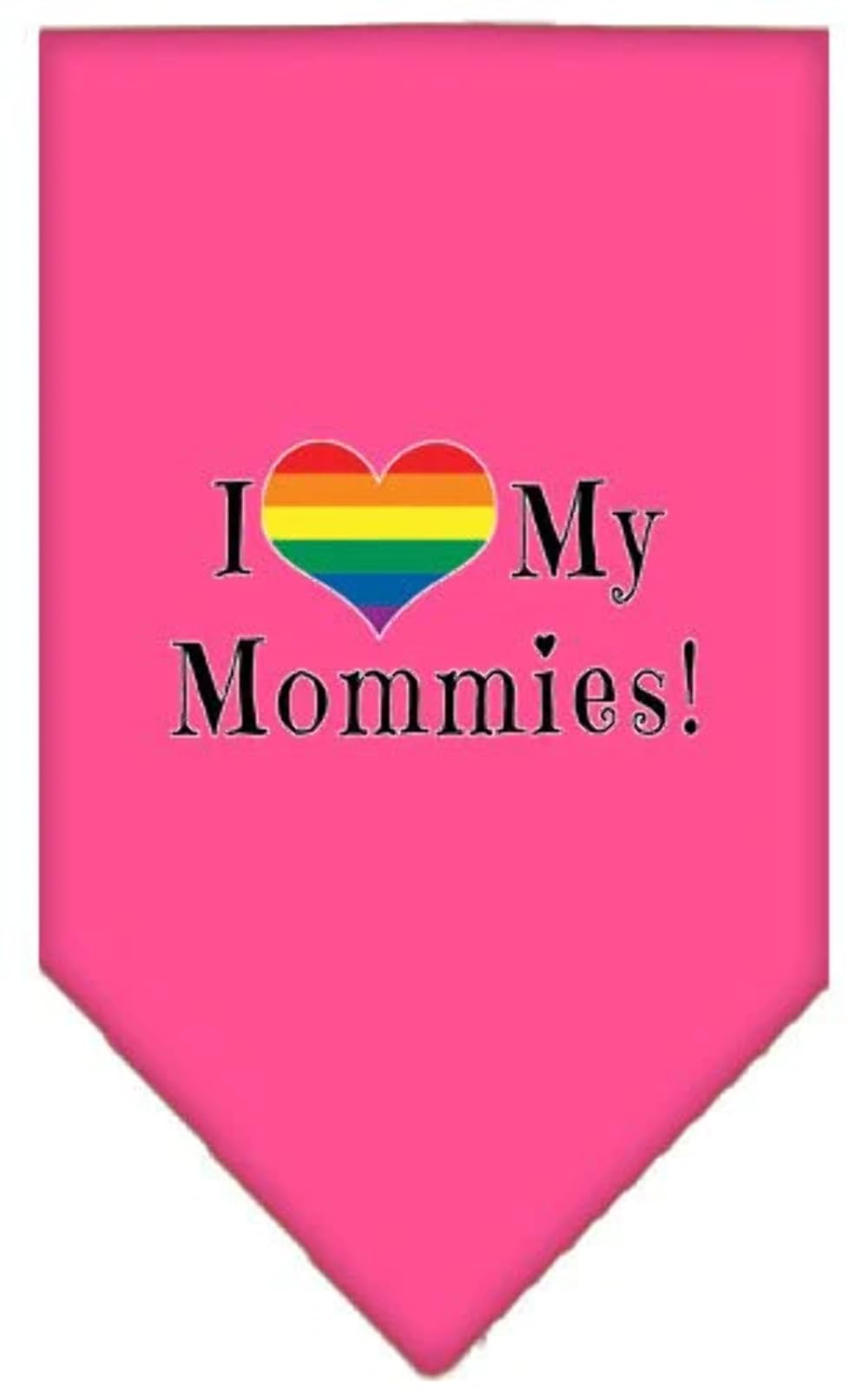 Mirage Pet Products I Heart My Mommies Screen Print Bandana Light Pink Small