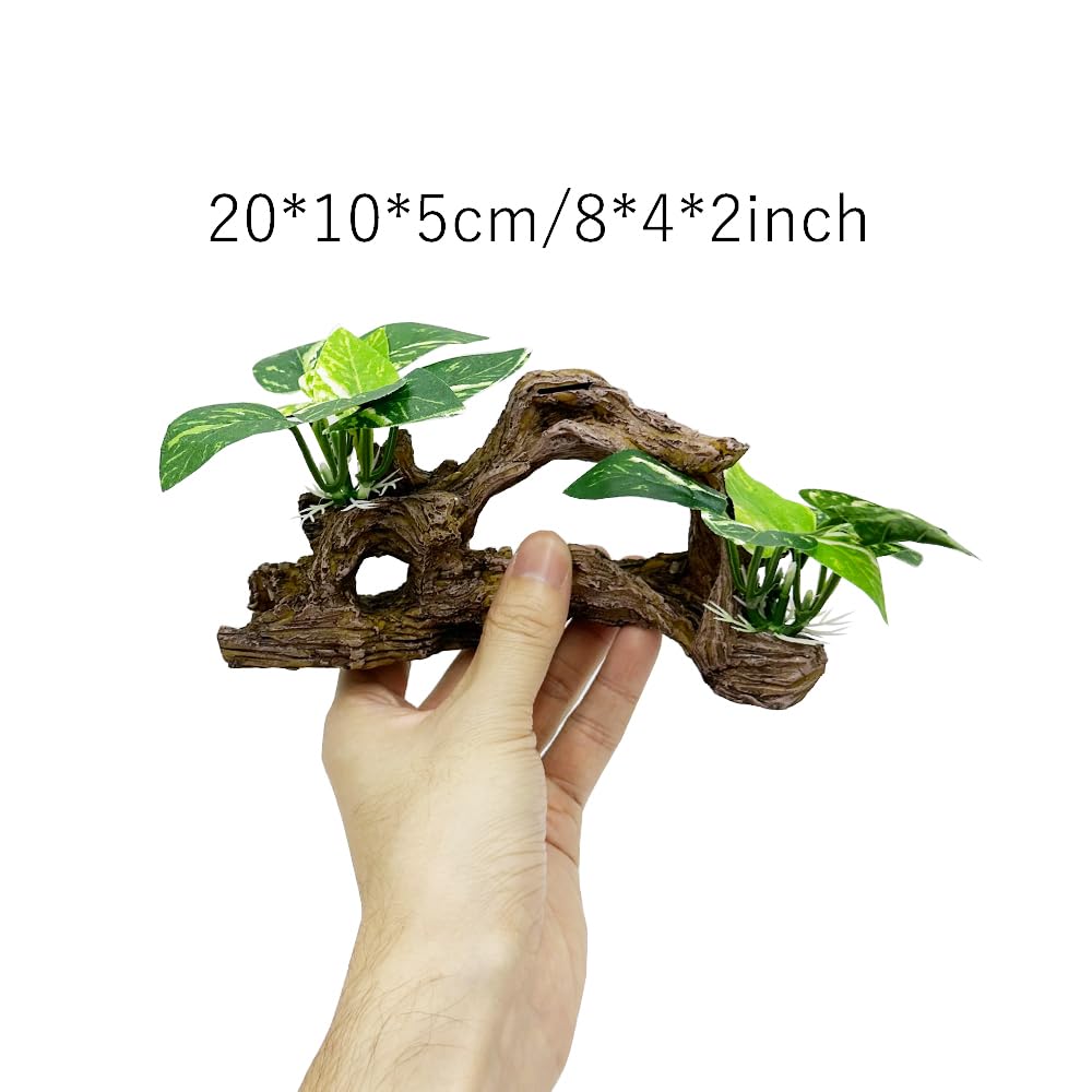 Smoothedo-Pets Fish Tank Decorations Aquarium Decor Ornaments Betta Silk Leaf pad Hammock Artifical Driftwood Cave Goldfish Bowl
