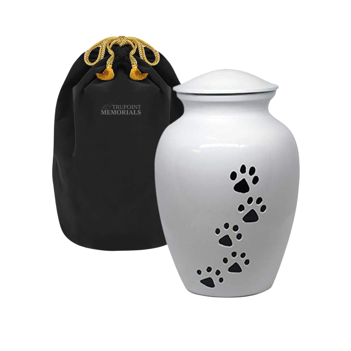Trupoint Memorials Pet Urn For Dogs And Cats Ashes - A Loving Resting Place For Your Special Pet, Cat And Dog Urns For Ashes, Pet Cremation Urns – White, Small Pets Up To 17 Lbs