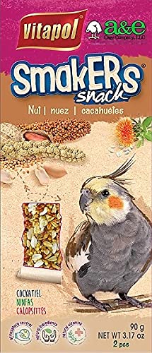 A&E Cage 644113 Vitapol Smakers Cockatiel Treat Stick - Nut - Pack Of 2