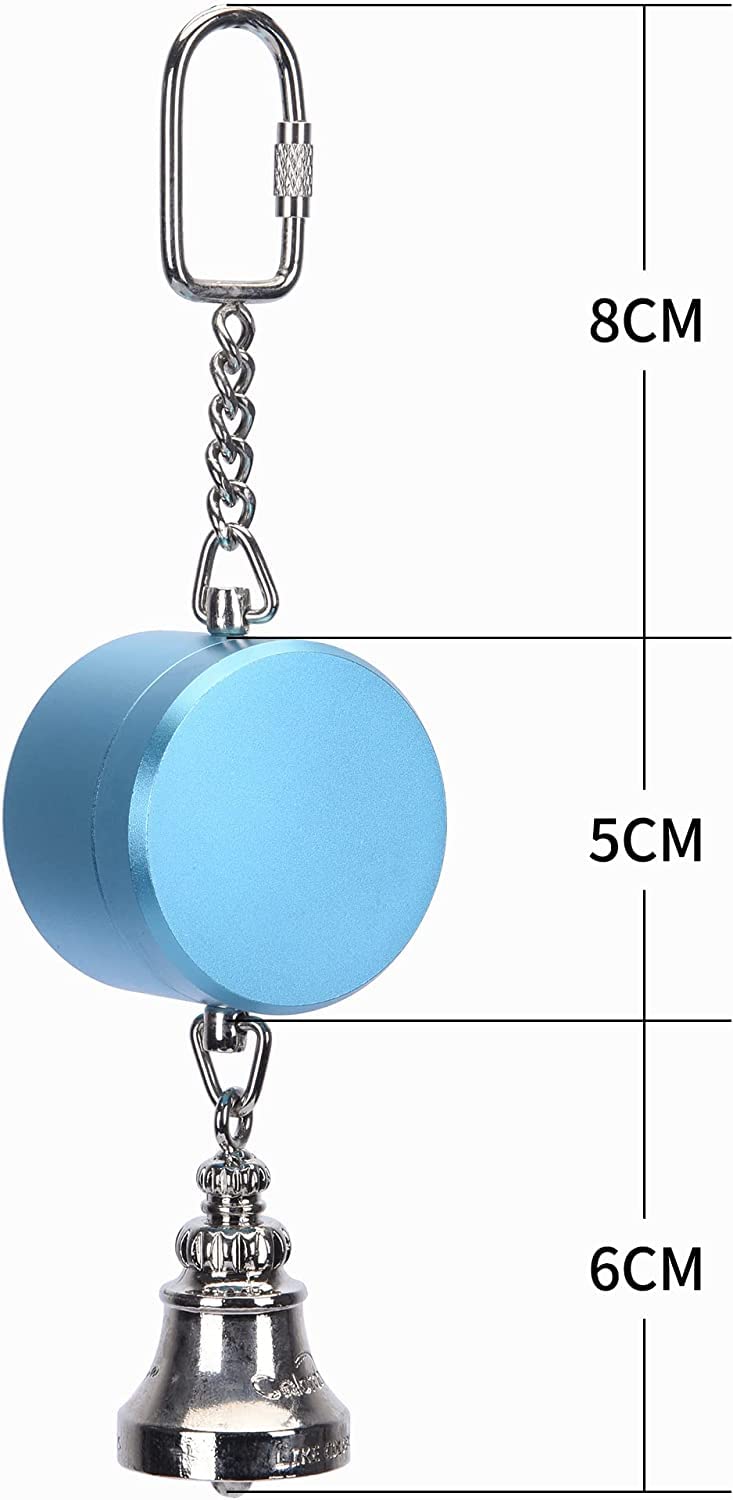 Colorday Bird Toys Parrot Talking Coach & Interactive Voice Bell For Parakeet, African Grey, Amazon Parrots, Quaker, Cockatiel, Conure (Blue)