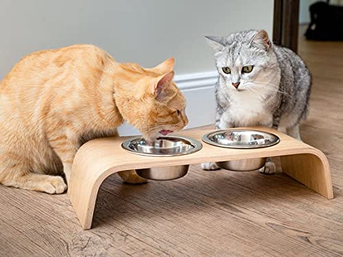 Hb 2.5 Cups Stainless Steel Dog And Cat Bowls (2 Pack) Extra Replacement Bowl 6.2'' Diameter, 2.2'' Height For Raised Feeder Wit