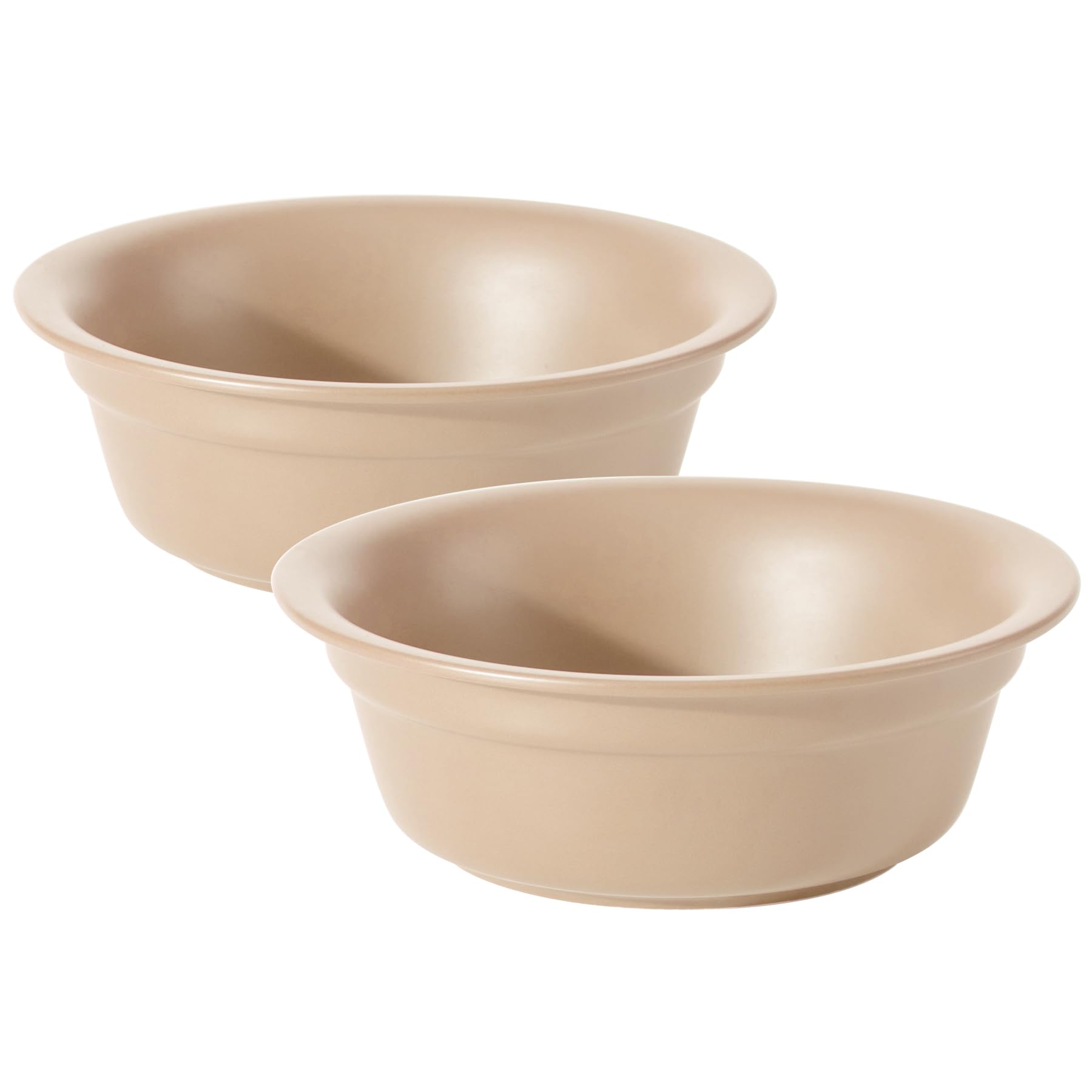 Havniva Ceramic 6.3inch Set of 2 Dog Bowls, 2pcs Basic 1.5 Cup Food or 15 oz Water Dishes for Small Dogs, Wide Opening Rounded E