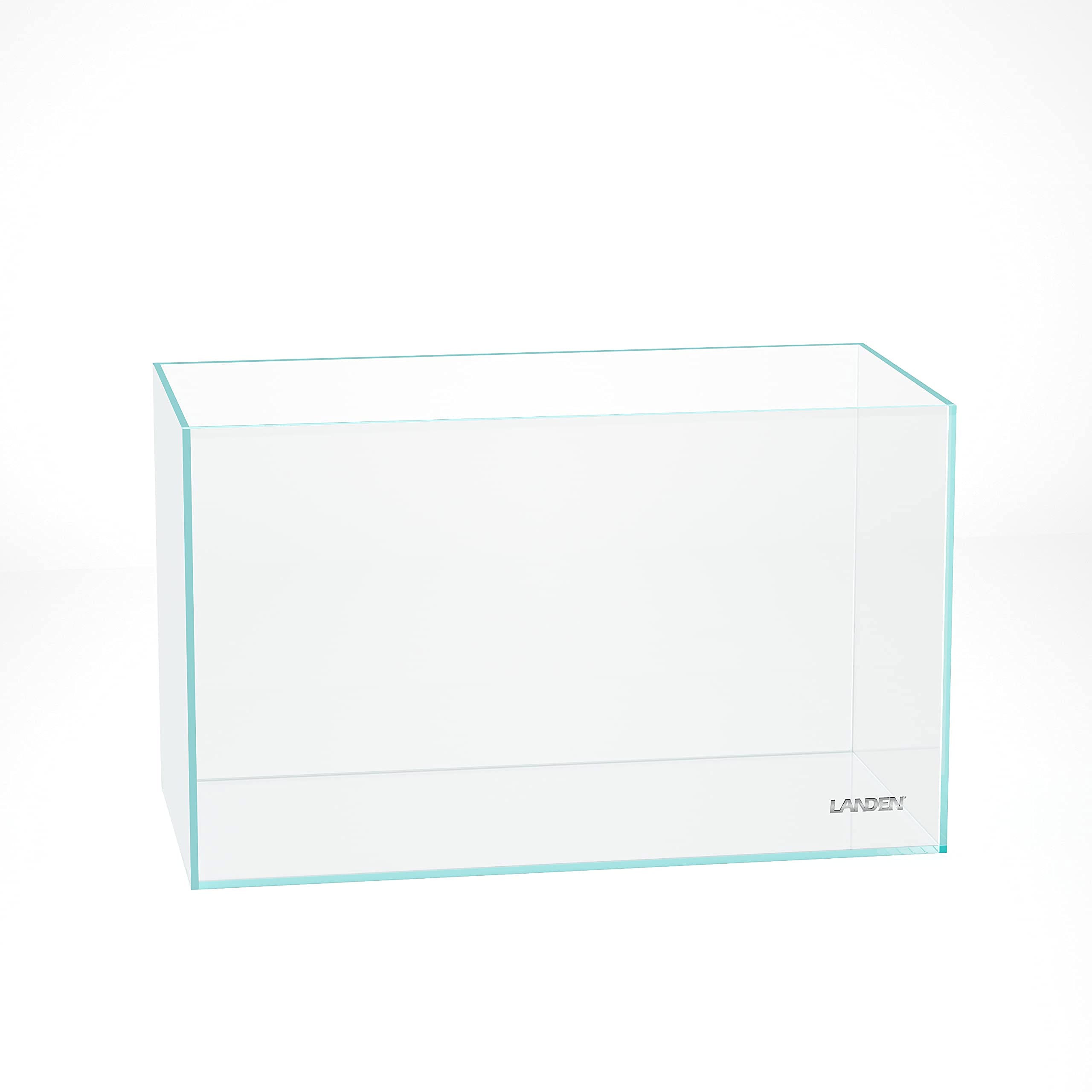 Landen 60P 16 Gallon Rimless Low Iron Aquarium Tank, 23.6' W × 11.8' D × 14.2' H (60Cm X 30Cm X 36Cm) 6Mm Thickness With Nano Foam Leveling Mat 111004
