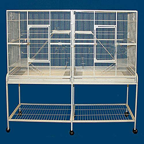 Extra Large Wrought Iron Double Center Divider 3-Floors Chew-Proof Metal Cage Guinea Pig Ferret Chinchilla Sugar Glider Hamster 