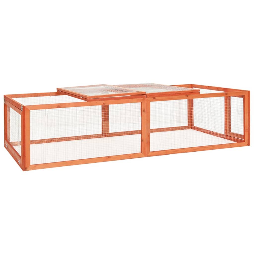 SKM Rabbit Hutch 72x35.4x18.1 Solid Firwood