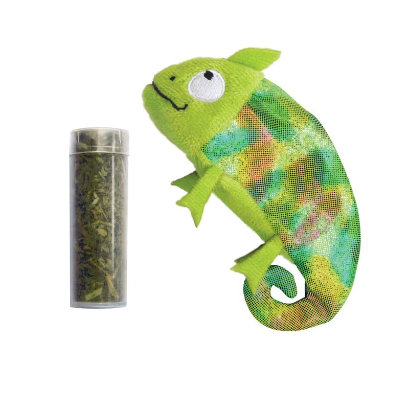 KONG Refillables Catnip Toys, Assorted 2-Pack - Plush Cat Toys with Refillable Catnip Pouch & Premium North American Catnip (Cha