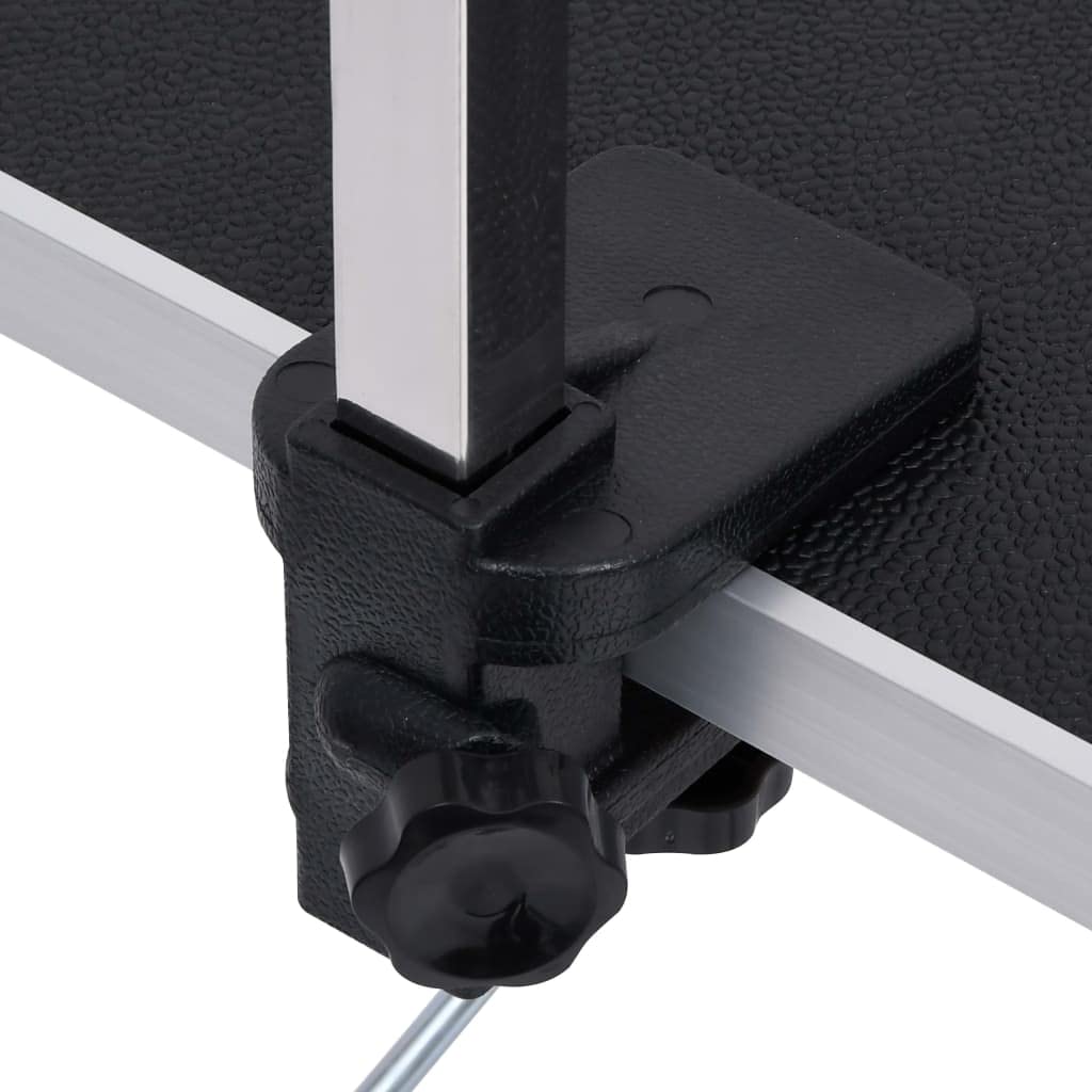 vidaXL Adjustable Dog Grooming Table with Stainless Steel Arm, Non-Slip Surface, Storage Basket and 2 Matching Loops, Foldable Design for Easy Storage