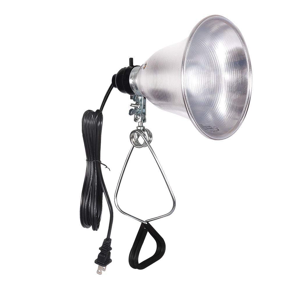 Simple Deluxe Clamp Lamp Light Socket With 5.5 Inch Aluminum Reflector, Suit For Max 60 Watt Lamp (No Bulb Included) With 18/2-Gauge 6 Feet Cord, 1 Pack