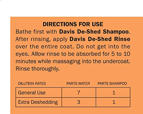 Davis De-Shed Pet Rinse, 12 Oz