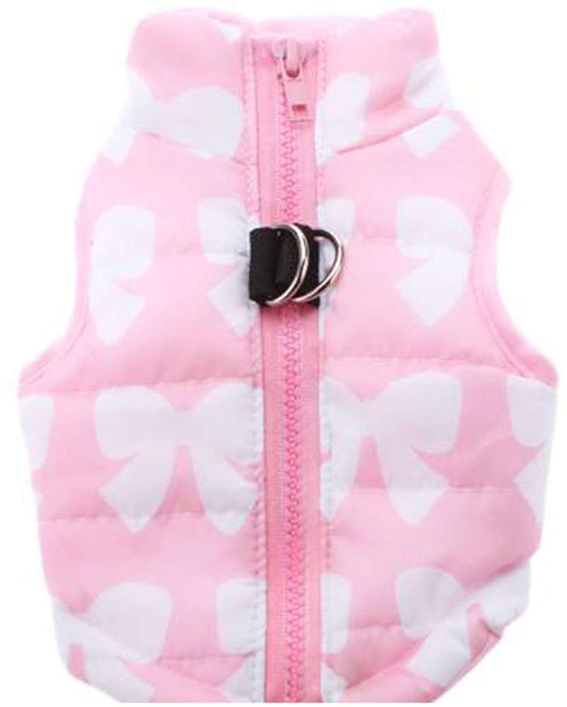 Marupet Winter Warm Dog Vest - Windproof, Waterproof Coat For Small To Medium Dogs - Pink