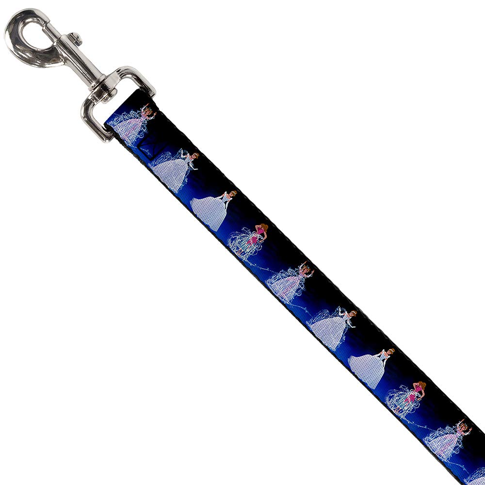 Buckle-Down Pet Leash - Cinderella Transformation Blue Fade - 6 Feet Long - 1' Wide