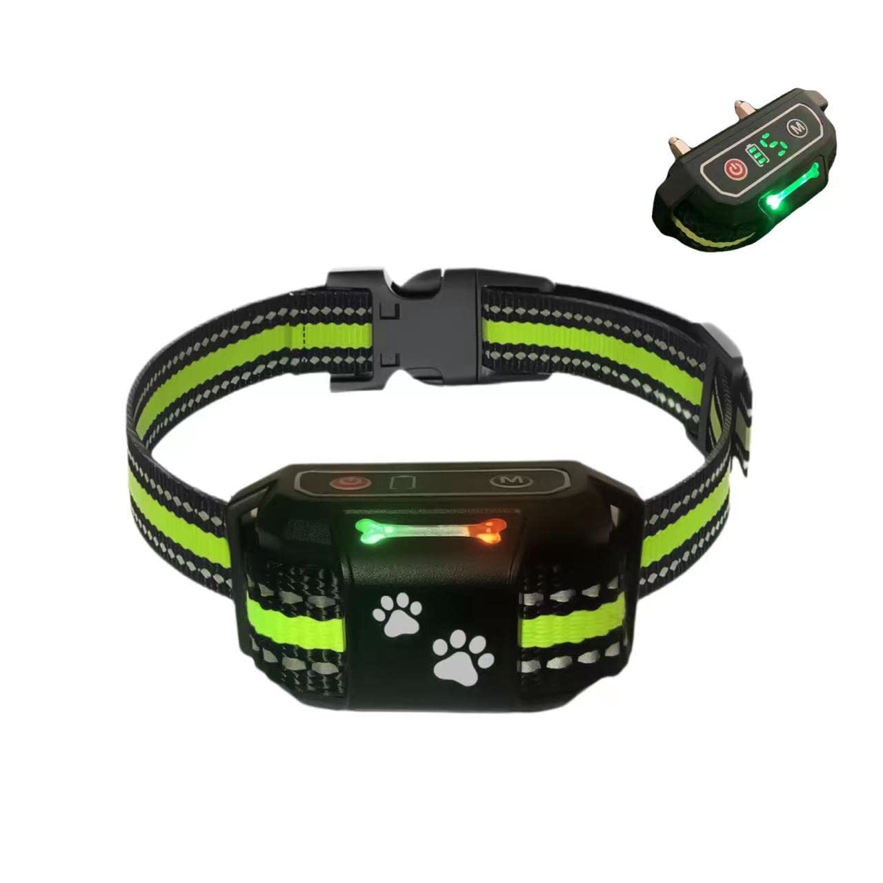 Bark Collar, Rechargeable Anti Barking Collar Dog Training With Beep Vibration Shock Stop Barking Control Devices Ip67 Waterproo