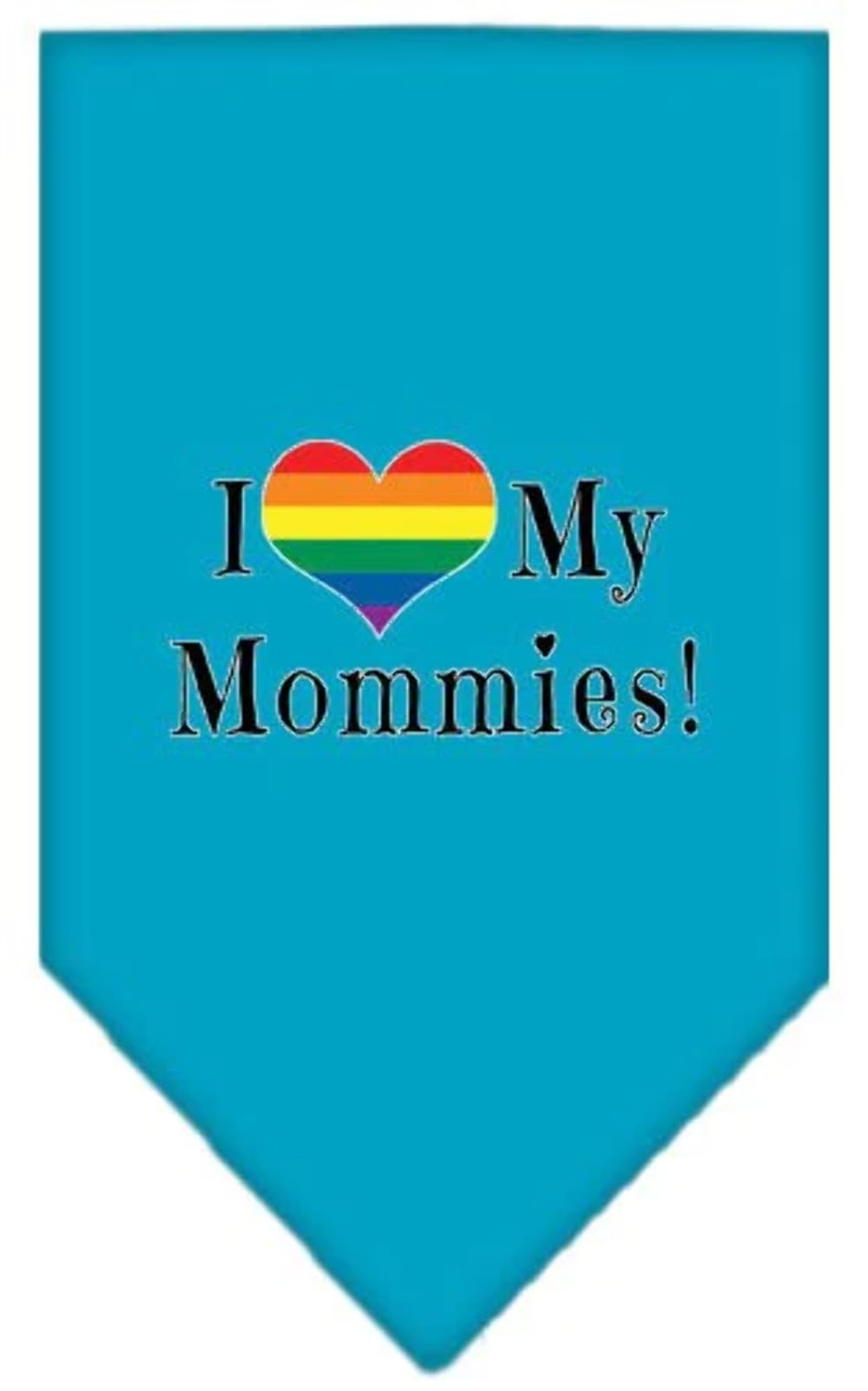 Mirage Pet Products I Heart My Mommies Screen Print Bandana Light Pink Small