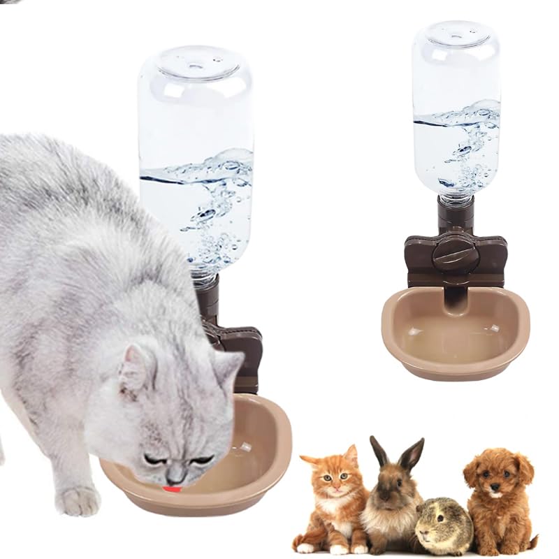 Sage Square Automatic Cat Feeder Bowl And Water Dispenser, Movable Water Bowl With Stand, Durable Food Feeder And Gravity Water 