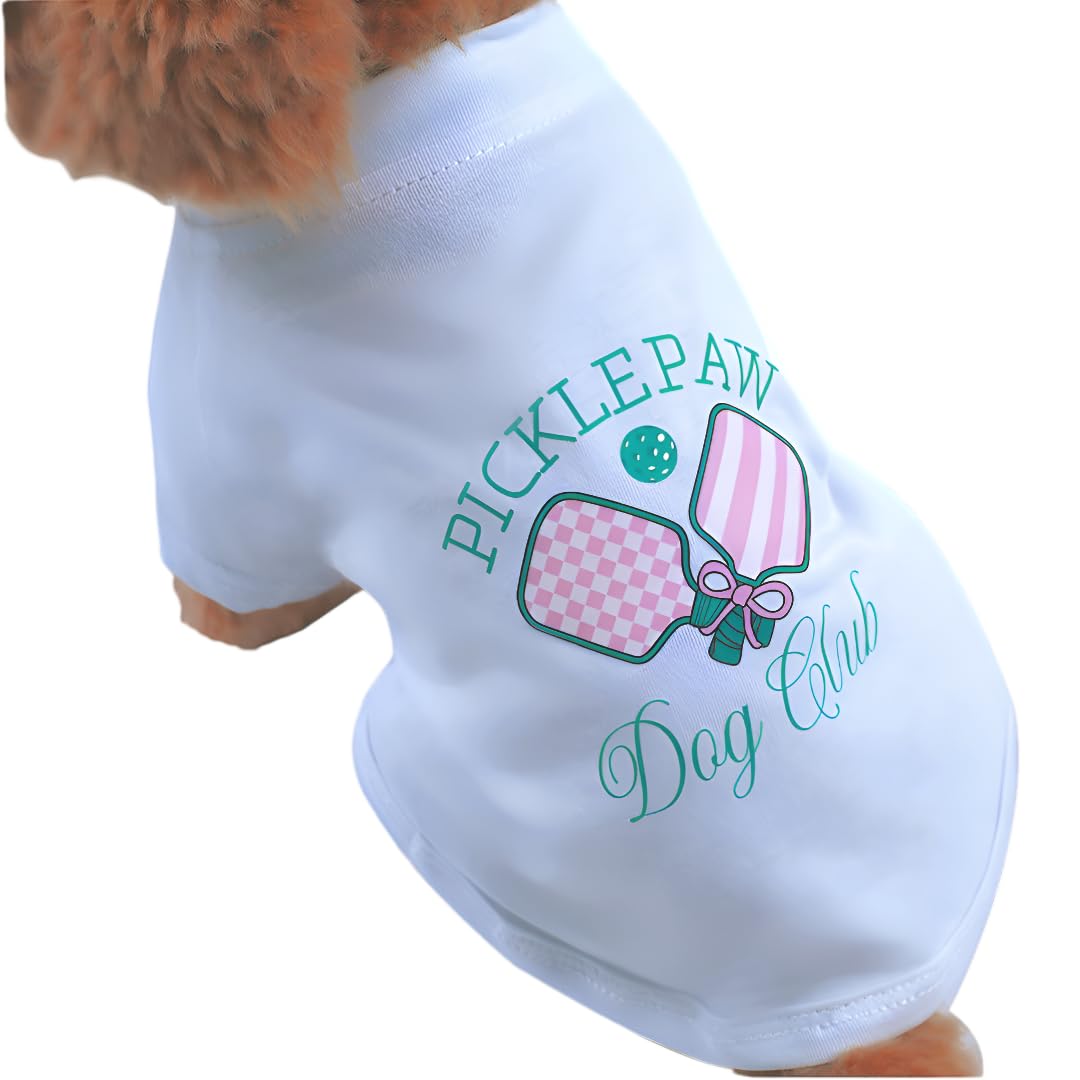 Dog T-Shirt Tee Clothes Vest Lightweight Stretchy Soft Cool Breathable Puppy (Picklepaw, Medium)