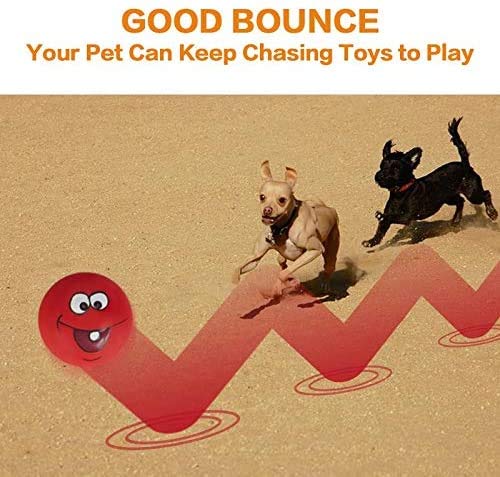 Coricorsu Dog Toy Squeaky Dog Toys Funny Face Chewing Latex Rubber Soft Fetch Play Interactive Dog Balls For Puppy Small Medium Pet Dog (6Pcs)