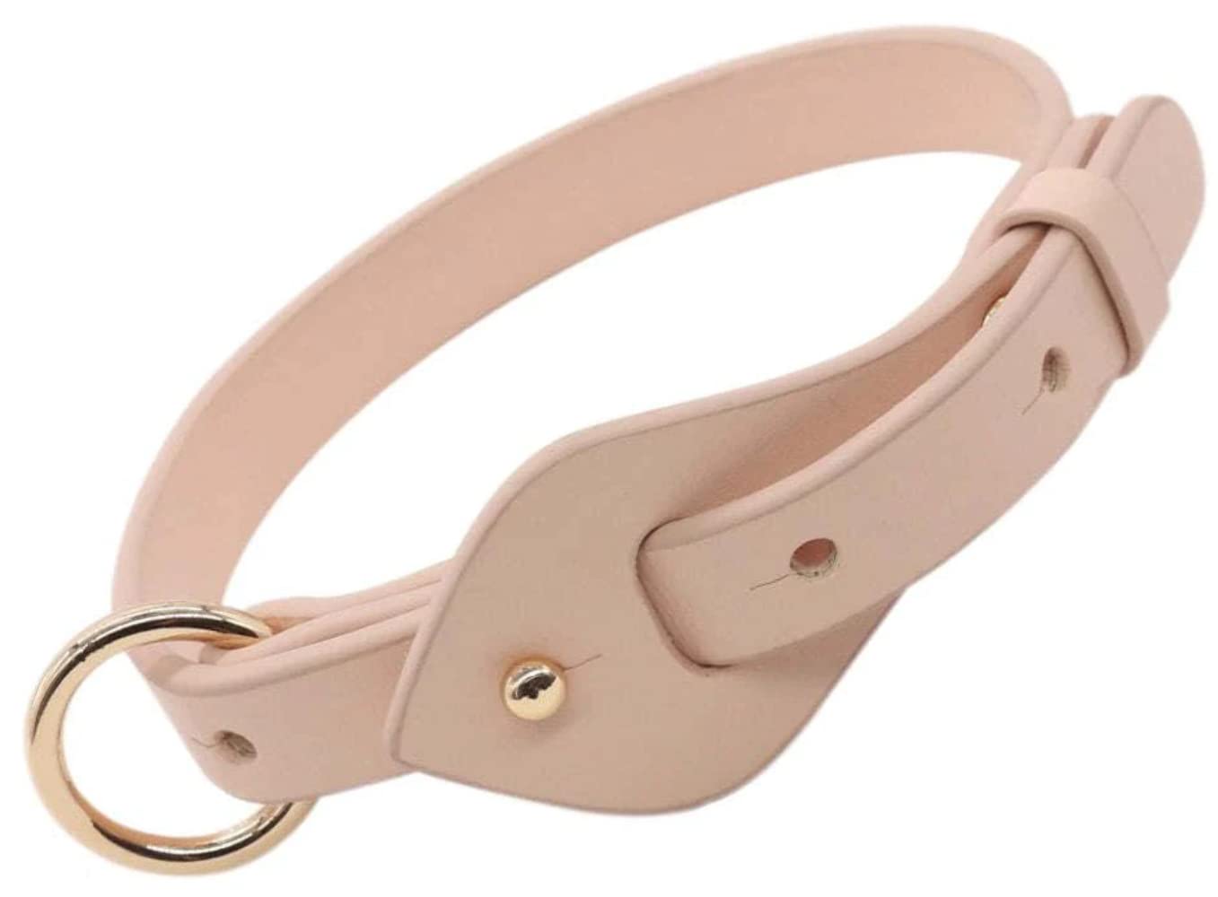 Pet Life Ever-Craft Boutique Series Adjustable Designer Leather Dog Collar, MD, Pink