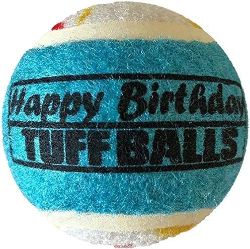 Petsport Jr. Happy Birthday Tuff Balls (1.8' Happy Birthday Tuff Balls Jr 4Pk)