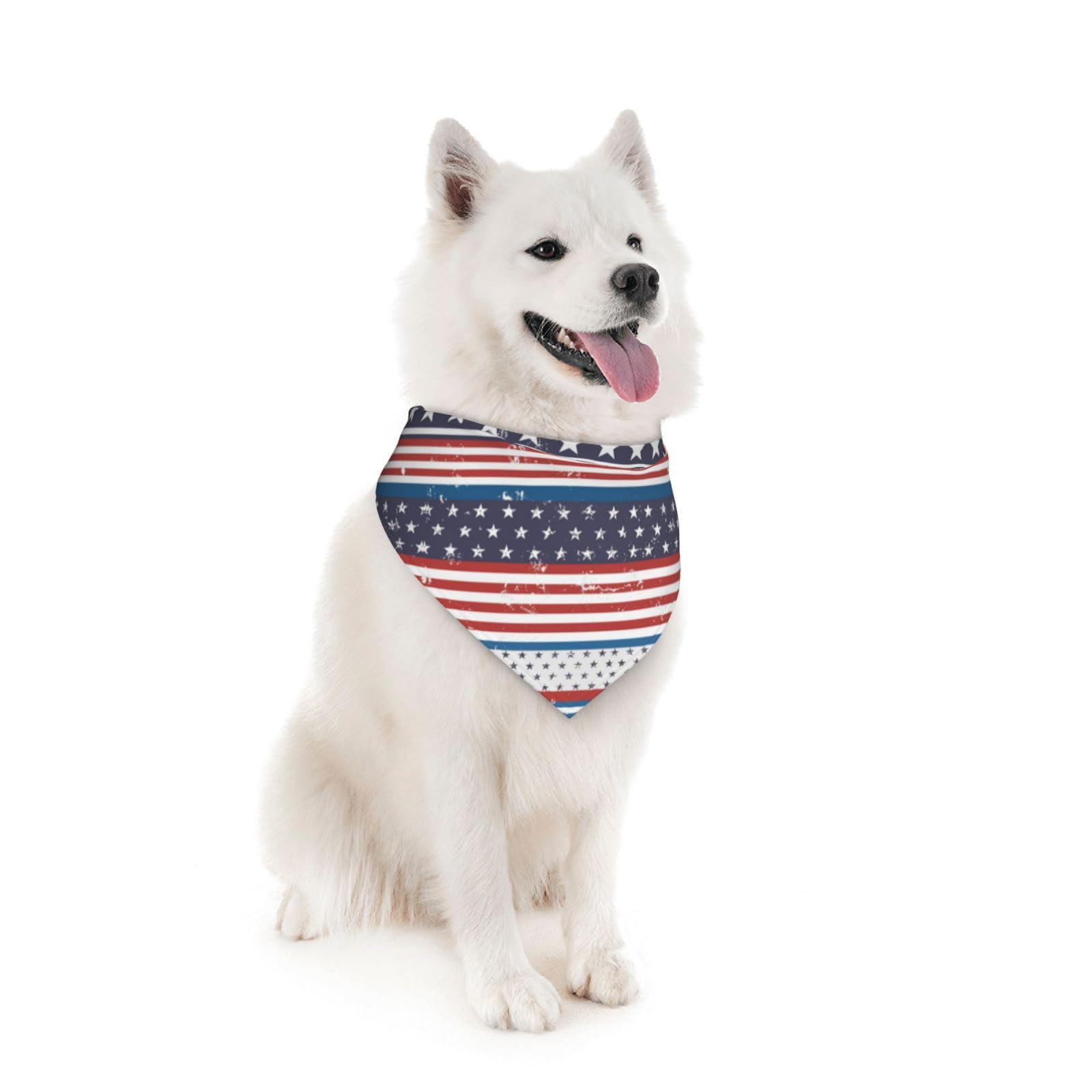American Flag Stars Stripes Dog Bandana Scarf Triangle Bibs Pet Accessories Cat Kerchief