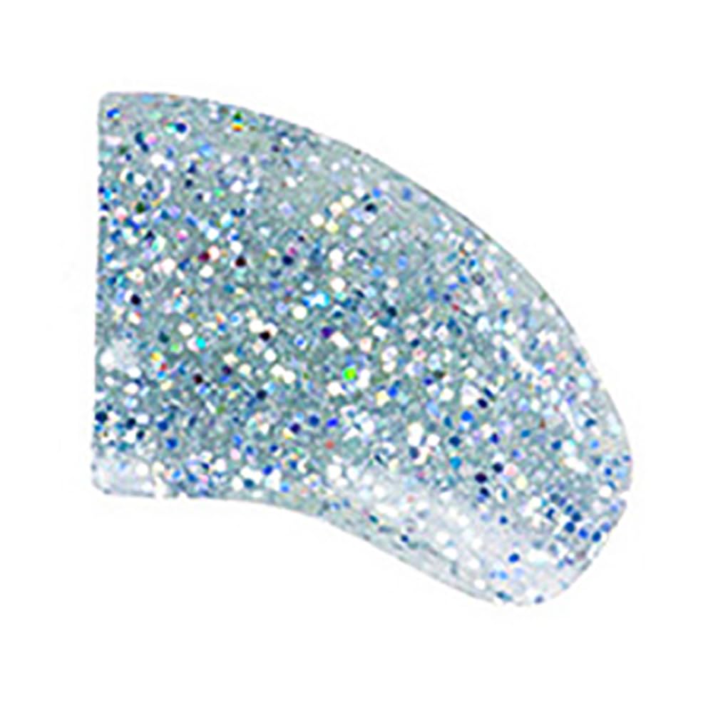 Purrdy Paws Soft Nail Caps 60 Packs For Dogs - Silver Holographic Glitter Jumbo
