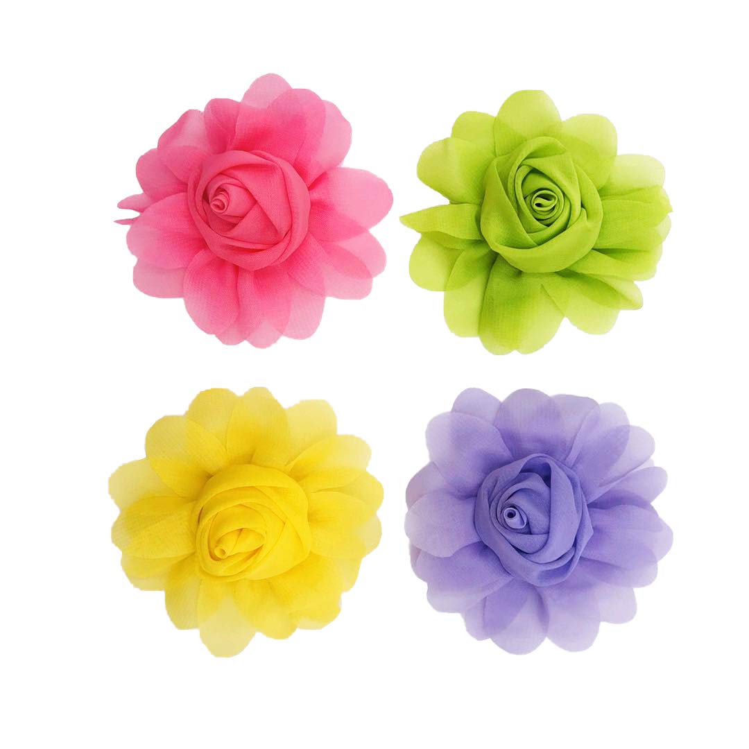 Pet Show 3.4'' Small Dog Collar Flower Charms Accessories Bows For Cat Puppies Medium Dogs Valentine'S Day Grooming Costumes