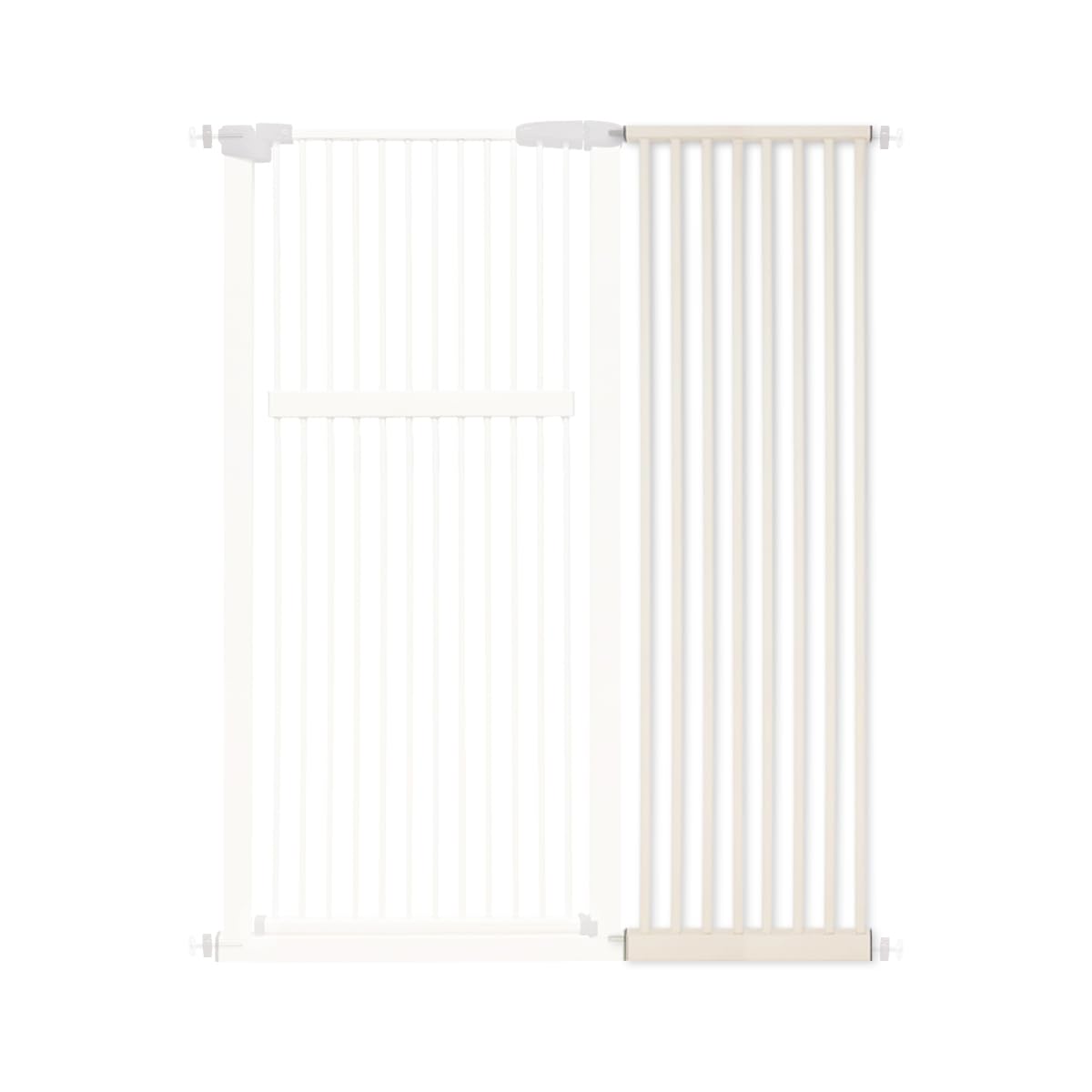 Lumizone Extra Tall Pet Gate 55.12'' High Pressure Mounted 16.73'' Wide Extension kit 1.37'' Gap (16.73'', Cream White)