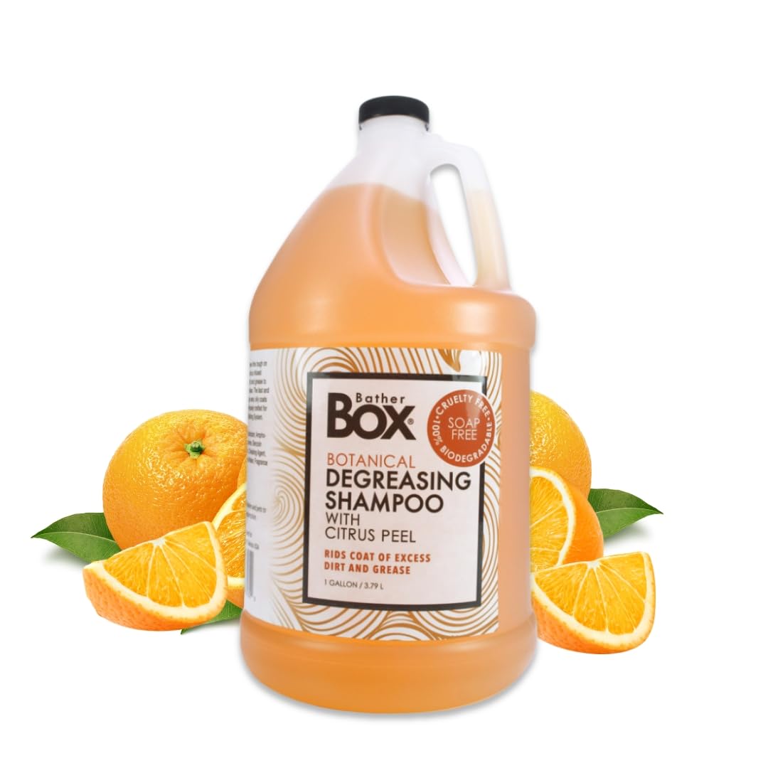 BatherBox Degreasing Dog Shampoo, 1 Gallon - Cuts Through Tough Dirt and Grease with Ease, Professional Grooming Grade