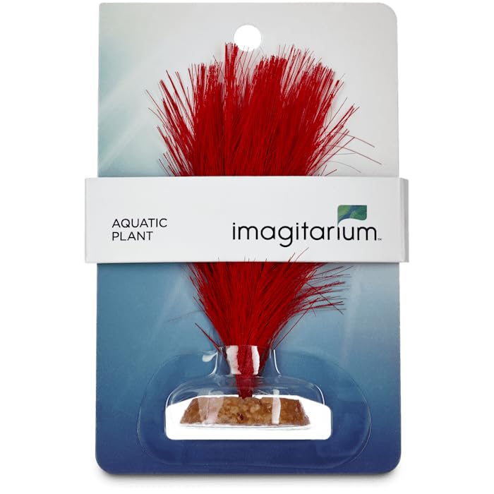 Imagitarium Feather Silk Plant Aquatic Decor, Medium