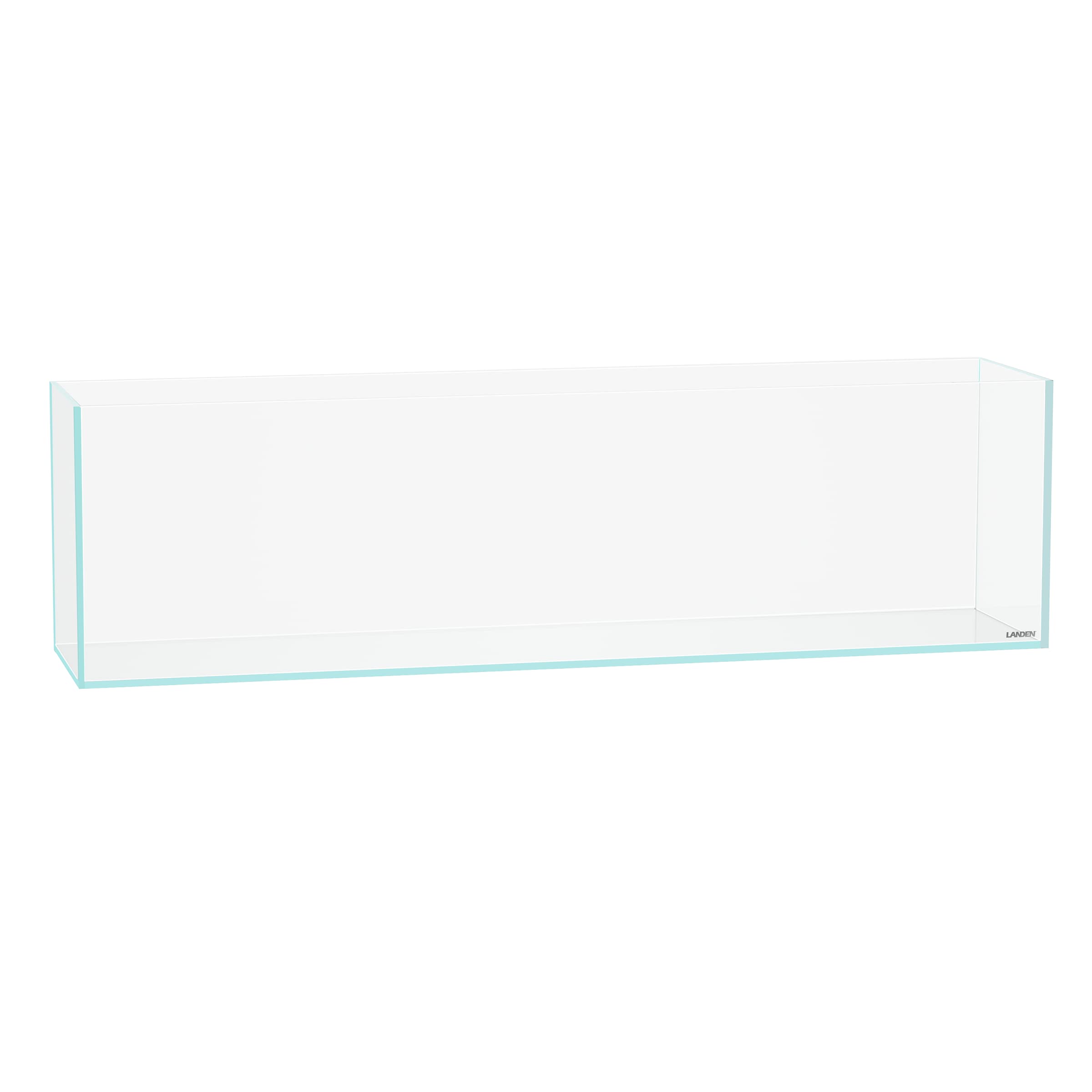 LANDEN 90L 10.8 Gal Rimless Low Iron Aquarium Long Fish Tank, Bookshelf Aquarium, W35.4  D7.87  H9.84 in(90x20x25cm) 6mm Thickne