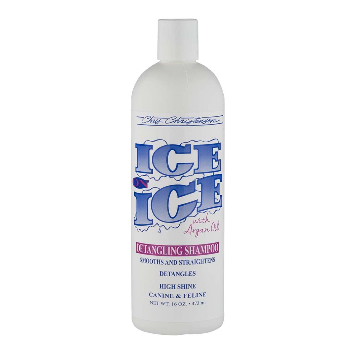Chris Christensen Ice On Ice Strengthening Dog Shampoo, Groom Like Professional, Revives Dry, Damaged Coats & Strands, All Coat Types Made In Usa 16Oz