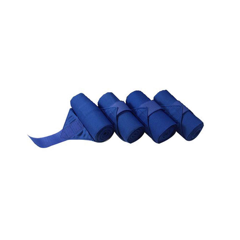 Intrepid International Extra Long Standing Bandages - Set of 4, Royal Blue - Premium 6 x 12 Knit Standing Bandages for Horse Leg