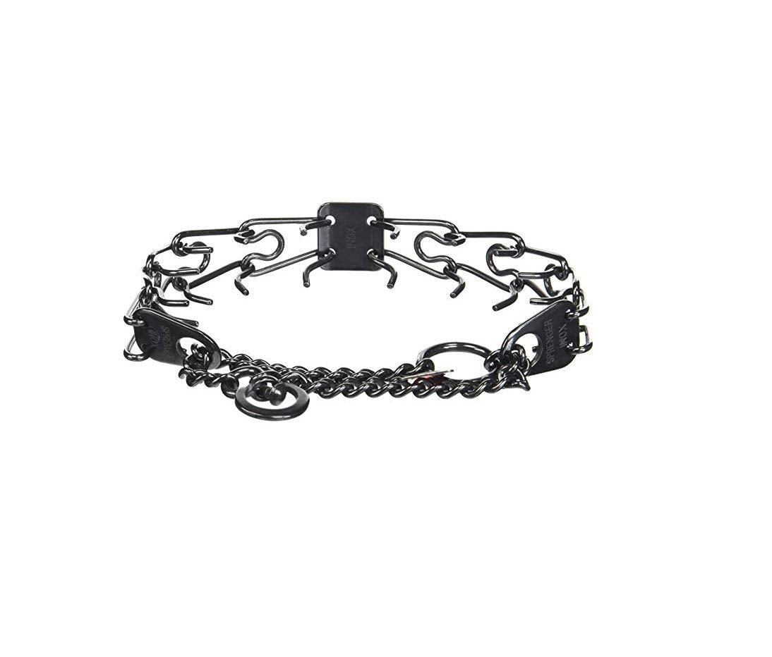 Herm Sprenger Black Stainless Steel Prong Dog Collar Training Pinch Collar No-Pull Collar (2.25Mm Small)