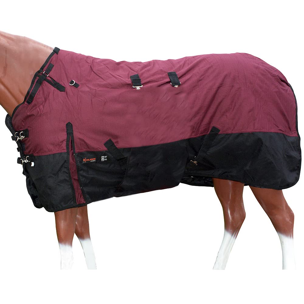 HILASON 1200D Turnout Light Winter Waterproof Rain Sheet Horse | Sheets for Horses