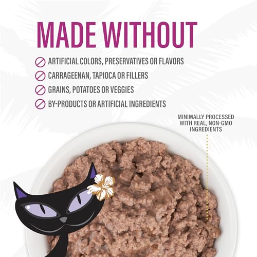 Tiki Cat After Dark Pt  , Beef & Beef Liver, High-Protein and 100% Non-GMO Ingredients, Wet Cat Food for Adult Cats, 3 oz. Cans
